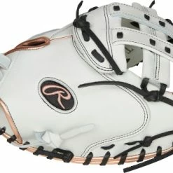 33 Inch Rawlings Liberty Advanced Color Series RLACM33FPRG Women's White/RoseGold/Black Fastpitch Softball Catcher Mitt -Fastpitch Softball Gloves Shop 33 inch rawlings liberty advanced color series rlacm33fprg women s white rosegold black fastpitch softball catcher mitt 17