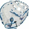 34 Inch Mizuno MVP Prime SE GXS50PSE7 White/Royal Women's Fastpitch Softball Catcher Mitt 312645 -Fastpitch Softball Gloves Shop 34 inch mizuno mvp prime se gxs50pse7 white royal women s fastpitch softball catcher mitt 312645 10