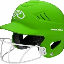 Rawlings Velo Highlighter RCFHLFG Women's Fastpitch Softball Batting Helmet W/ Facemask