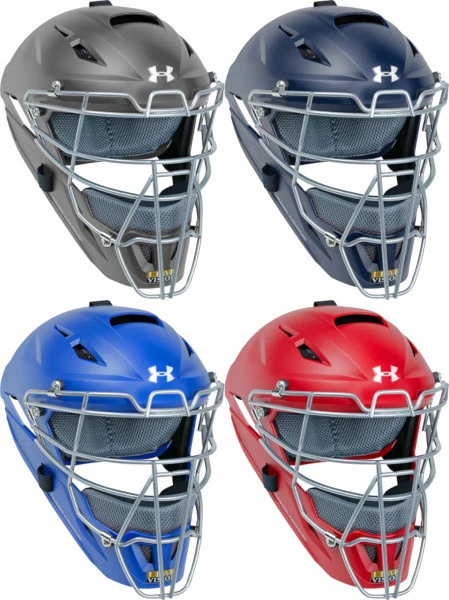 Under Armour Converge Youth Solid Matte Catcher's Helmet UAHG3-YM 4 Under Armour Converge Youth Solid Matte Catcher's Helmet UAHG3-YM - Image 2