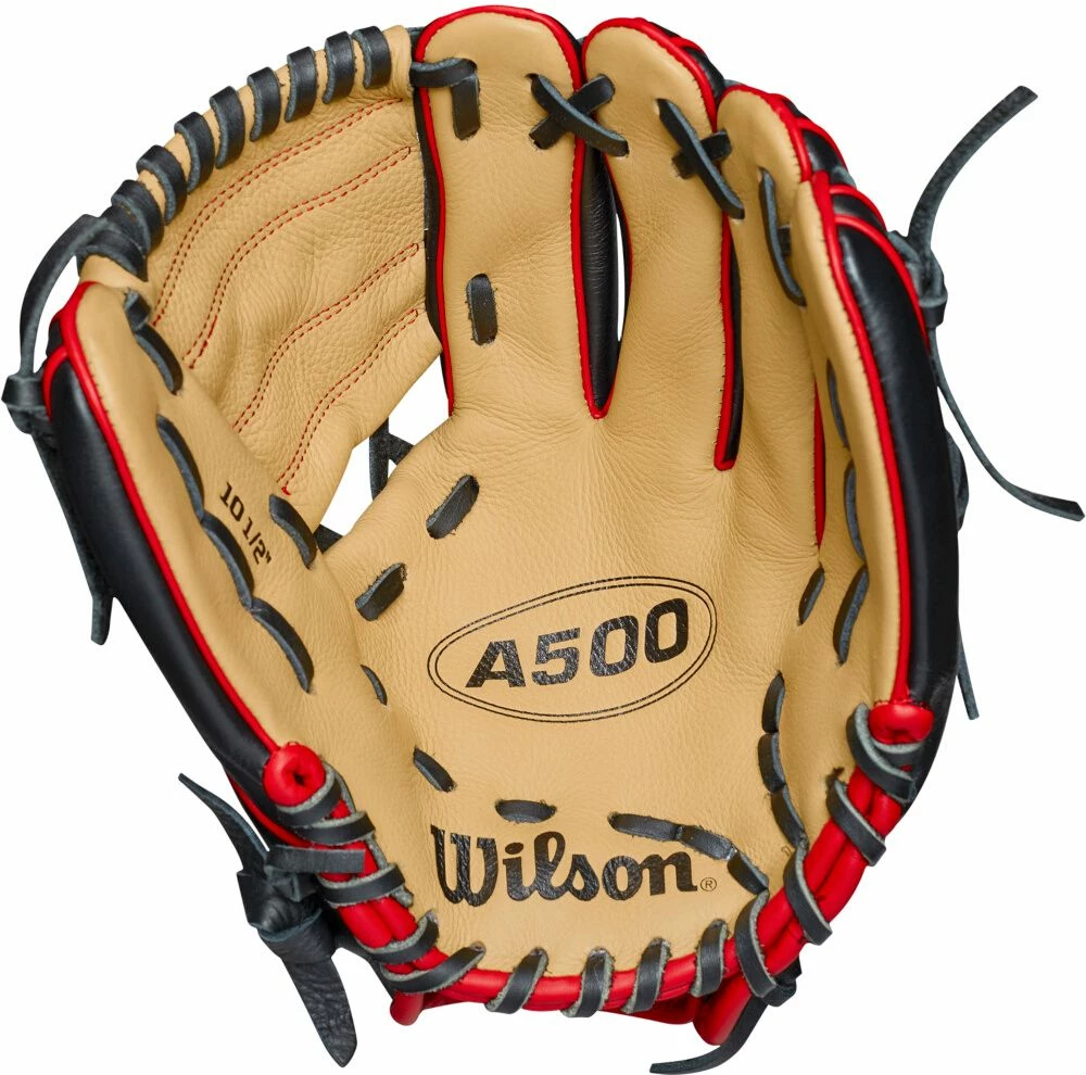 10.5 Inch Wilson A500 Youth Infield Baseball Glove WBW100143105 4 10.5 Inch Wilson A500 Youth Infield Baseball Glove WBW100143105 - Image 2